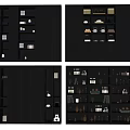 Modern Black Bookcase Design With Open Closed Compartments And Books Decorative Items
