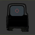 Black Holographic Red Dot Sight With Yellow Sticker And Clear Reticle Design