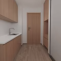 Cozy Modern Apartment Interior with Grey Sofa Bed Wooden Floor Coffee Table and Hanging Plants