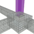 Industrial Metal Framework Structure With Steel Columns Green Beams And Grid Design