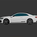 Audi White Sports Car With Black Roof Blue Windows Modern Sleek Design