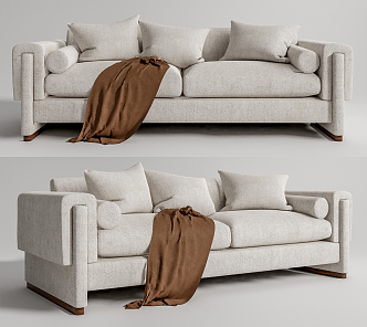 Modern double sofa 3d model