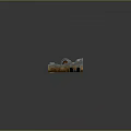 Cartoon Dungeon Scene With Stone Walls Wooden Barrels Treasure Chests And Water Pools
