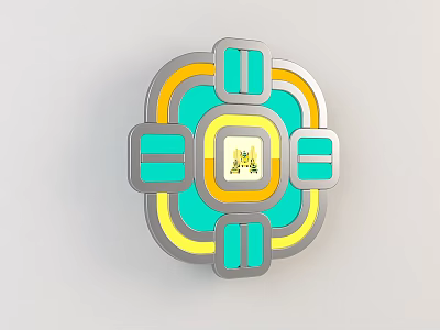 Cartoon children's wall lamp 3d model