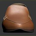 Orange Leather Loafers with Buckle Detail and Black Sole Stylish Casual Footwear for Everyday Wear