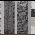 Diverse Textured Background Wall Samples Featuring Natural Stone And Marble Finishes 3d model