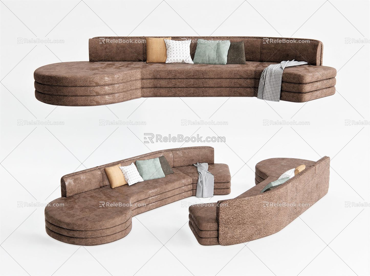 Nordic shaped sofa multi-person sofa leisure sofa sofa reading sofa pillow sofa model