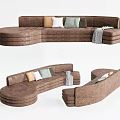 Nordic shaped sofa multi-person sofa leisure sofa reading sofa pillow sofa 3d model