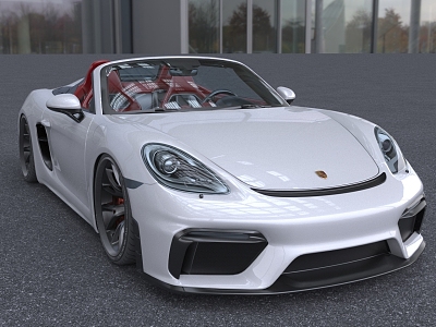 Porsche 718 Convertible Super Car Simple Edition 3d model