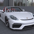 Porsche 718 Convertible Super Car Simple Edition 3d model