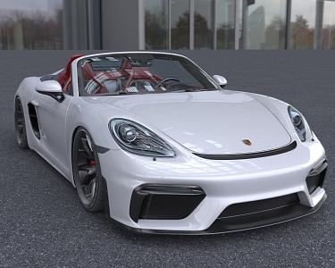 Porsche 718 Convertible Super Car Simple Edition 3d model