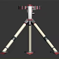 Pink White And Purple Toy Gun Structure With Tripod Stand And Barrel Design
