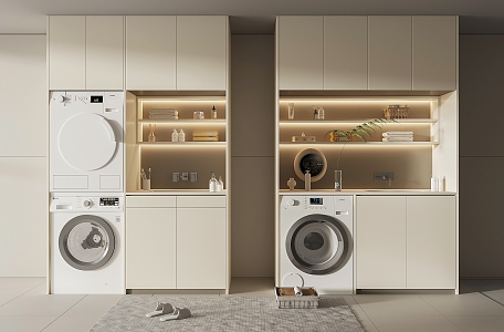 Modern washing machine cabinet 3d model