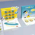 Interactive Zone Featuring SPIN 2 CYCLE Game Health Hiking And Cartoon Character Interactions