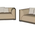 Minimalist single-seat sofa 3d model