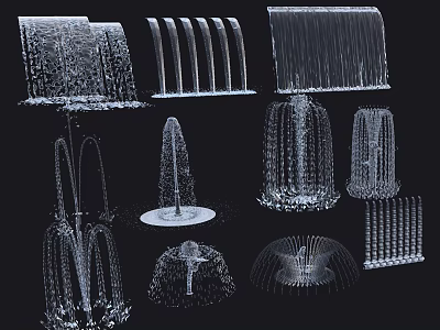 Various Decorative Garden Water Fountain Designs For Outdoor Ornaments 3d model