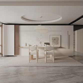 Modern table combination 3d model