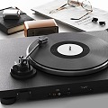 Retro record player ornaments music ornaments stereo 3d model