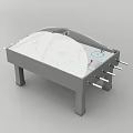 Air Hockey Entertainment Table With Transparent Cover And Tabletop Design Including Paddles And Pucks