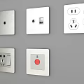 Switch switch socket panel combination 3d model