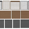 Various Window Roller Shutter Styles With Different Colors And Patterns 3d model