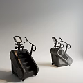 Modern Black Stair Climber And Elliptical Trainer Fitness Exercise Equipment For Home Gym Workout