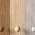 Natural Stone Wood Texture Decorative Panels With Three Color Tones And Spheres