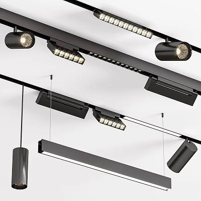 Modern spotlight track light downlight 3d model Modern spotlight track light downlight 3d model