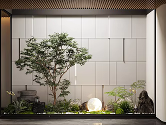 Modern Green Plant Landscape Bonsai 3d model