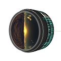 modern camera lens 3d model