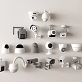 Security surveillance camera combination 3d model