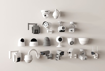 Security surveillance camera combination 3d model