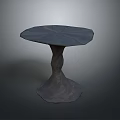 Modern Dining Table With Octagonal Shape Twisted Pedestal Base And Textured Top 3d model