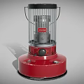 Classic Red Household Heater With Metal Mesh Cover And Stable Base For Home Use