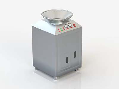 Stainless Steel Commercial Mixing Equipment With Round Top Bowl Digital Control Panel And Movable Wheels 3d model