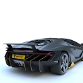 Sleek Gray Supercar Featuring Yellow Accents Aggressive Aerodynamic Design And Stylish Alloy Wheels