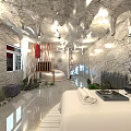 Relaxing Modern SPA Sauna Interior With Natural Stone Walls And Soft Ambient Lighting