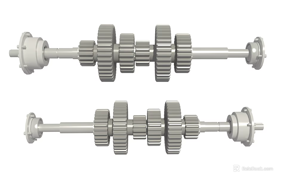 High Quality Precision Mechanical Hardware Tools Featuring Multiple Gears On Shafts 3d model 