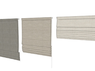 Modern roller blind curtain 3d model