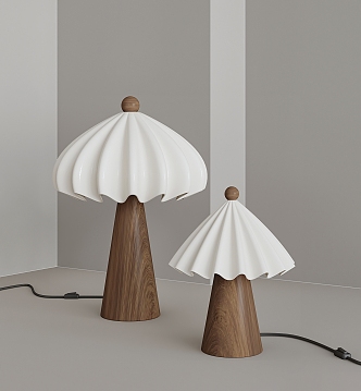 modern table lamp cream table lamp 3d model