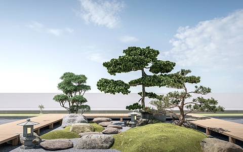 Modern Atrium Landscape Courtyard Landscape Micro Landscape Zen Landscape 3d model