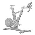 Black Spin Bike With Adjustable Seat Handlebar Yellow Accent Flywheel Home Gym Exercise Equipment