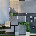 Modern Courtyard Garden Design With Stone Tiles Lush Green Plants Outdoor Seating And Fire Pit
