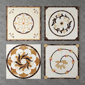 European-style floor tile floor mosaic tile 3d model