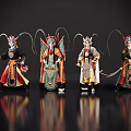 2D Peking Opera Characters Sheng Dan Jing Mo Chou Wu Sheng Drama Characters Local Drama 3d model