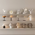 Cream wind table lamp reading lamp 3d model
