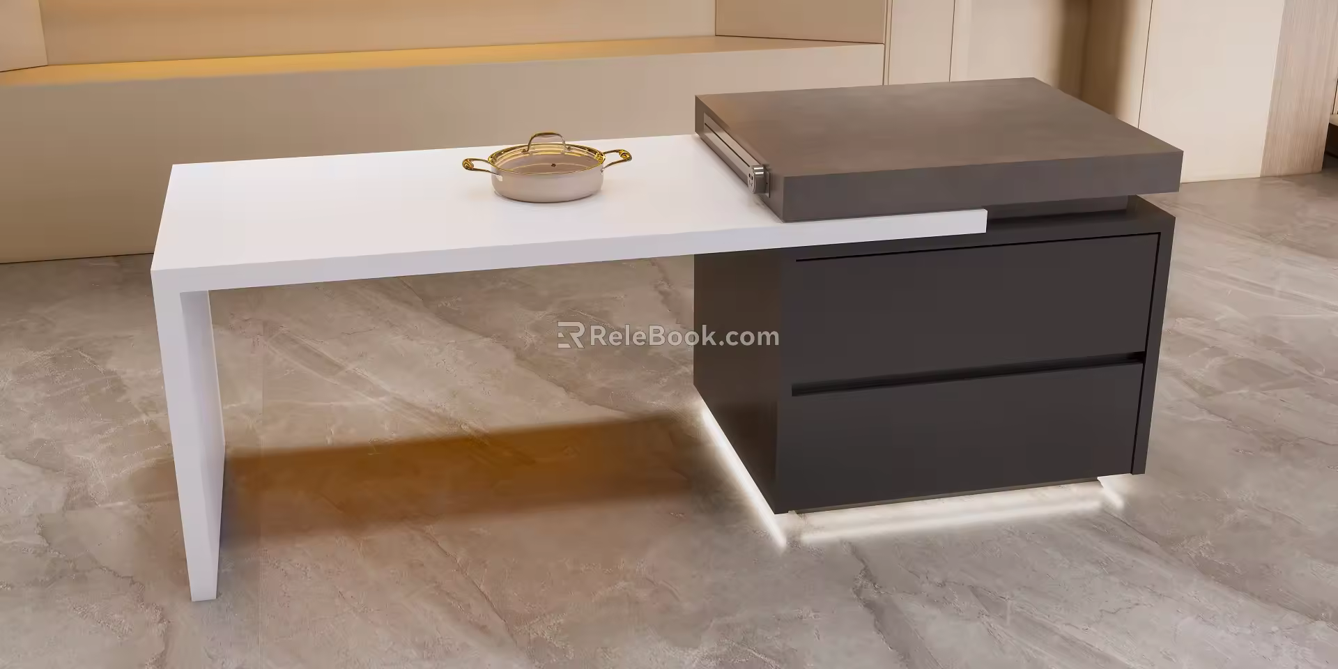 Modern Simple Island Color 3d model