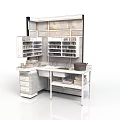 Modern Kitchen Workbench With Storage Shelves Drawers And Spacious Countertop