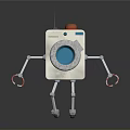 Robot Assistant Small Robot Butler Robot Butler Figure Game Figure 3d model