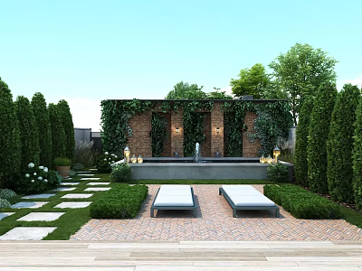 Modern Courtyard 3d model